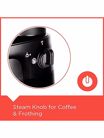 BLACK+DECKER BXCM0401IN 4-Cup Espresso &amp; Cappuccino Coffee Maker-4