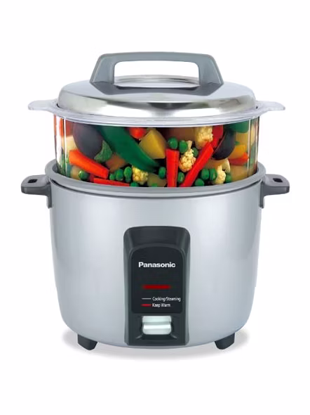 Panasonic SR-Y18FHS 660-Watt Automatic Electric Cooker 4.4 Litre with Non Stick Cooking Pan and Steamer