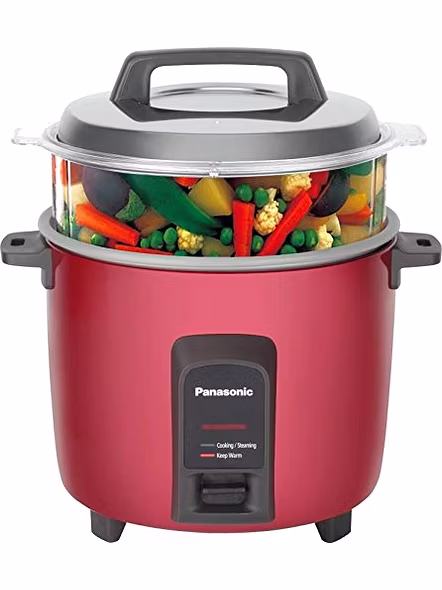 Panasonic SR-Y18FHS 660-Watt Automatic Electric Cooker 4.4 Litre with Non Stick Cooking Pan and Steamer
