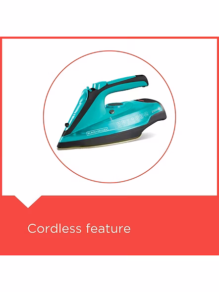 Black+Decker BD BXIR2201IN 2200-Watt Cord &amp; Cordless Steam Iron-4