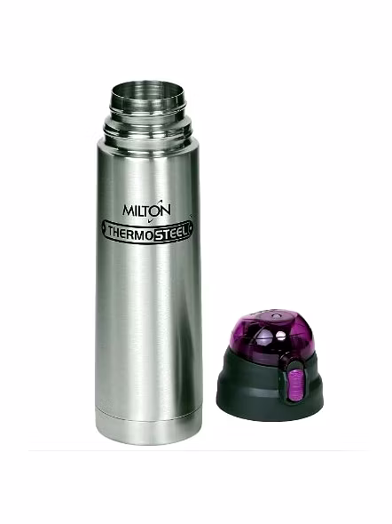 STH Milton Thermosteel Crown 600 ml Vacuum Flask Bottle 24hrs Cold and Hot (Purple)-2
