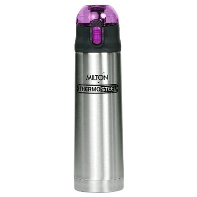 STH Milton Thermosteel Crown 600 ml Vacuum Flask Bottle 24hrs Cold and Hot (Purple)-63545