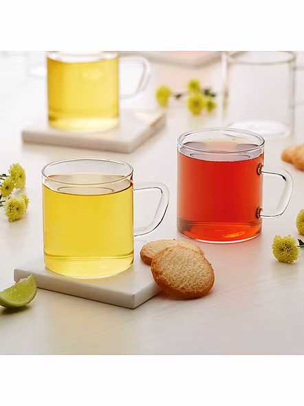 Borosil Vision Tea N Coffee Glass Mug Set Of 6 - 190 ml-1
