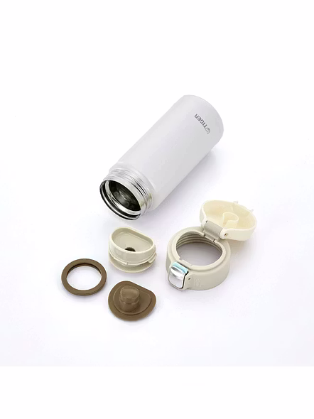 Tiger Stainless Steel Flask Bottle, Vacuum Insulated Double Wall, Cream White, 360 ml, MMJ-A361-2