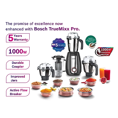Bosch Pro 1000W Mixer Grinder, Grey-1