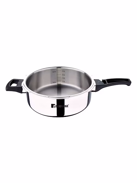 Bergner Argent Elements Tri-ply Stainless Steel Unpressure Cooker Pan With Outer Lid (3.5 Ltrs., Silver)-3