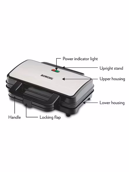 Borosil - Neo Waffle Maker, 1000 W,-2
