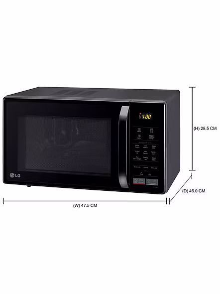 LG 21 L Convection Microwave Oven (MC2146BG, Glossy Black, With Starter Kit)-1