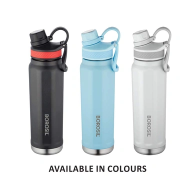 Borosil Stainless Steel Hydra SportSip - Vacuum Insulated Flask Water Bottle, 710 ML, Blue-5