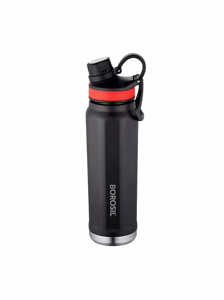 Borosil Stainless Steel Hydra SportSip - Vacuum Insulated Flask Water Bottle, 710 ML, Blue