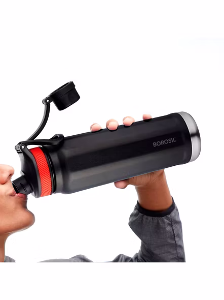 Borosil Stainless Steel Hydra SportSip - Vacuum Insulated Flask Water Bottle, 710 ML, Blue-3