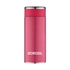Borosil Stainless Steel Hydra Travel Smart - Vacuum Insulated Flask Water Bottle, 260 ML, Pink-56174-sm