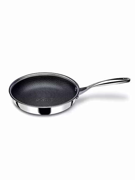 Stahl Triply Stainless Steel Artisan Hybrid Frypan with Lid, 6420, 20cm - Durable and Stylish