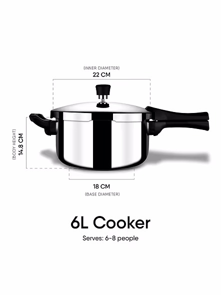 STAHL Cooker 9226 XPRES 6L - Large Capacity Pressure Cooker for Family Meals-2
