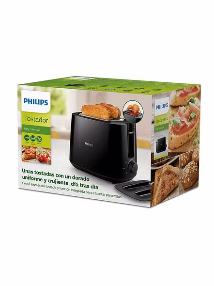 Philips Daily Collection HD2582/00 830-Watt 2-Slice Pop-up Toaster (Black)-4