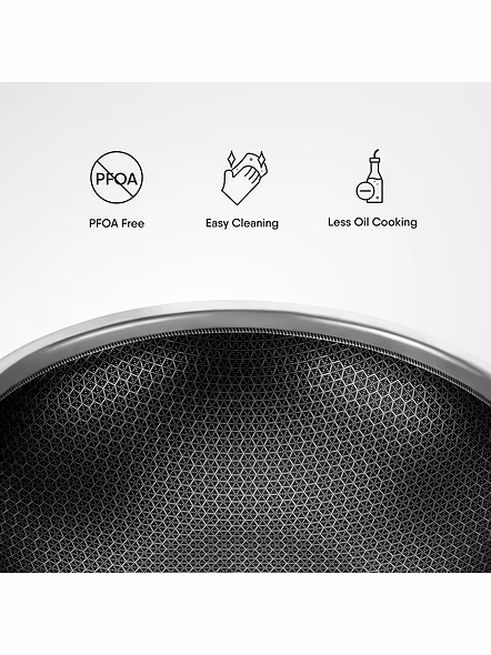 STAHL Kadai NS 6326 26CM - Large Non-Stick Kadai for Efficient Cooking-4