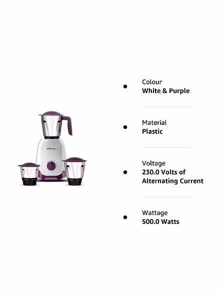 BAJAJ MIXER NINJA PURPLE 500W-2