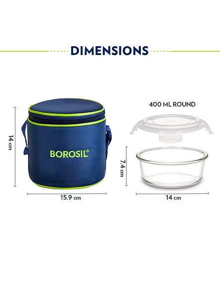 BOROSIL LNCH BOX-2 RD H 400ML-2