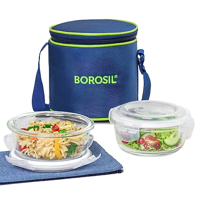 BOROSIL LNCH BOX-2 RD H 400ML-100852