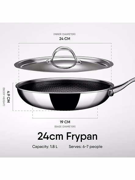 STAHL Frypan NS 6424 24CM - Durable Non-Stick Frypan for Versatile Cooking-4