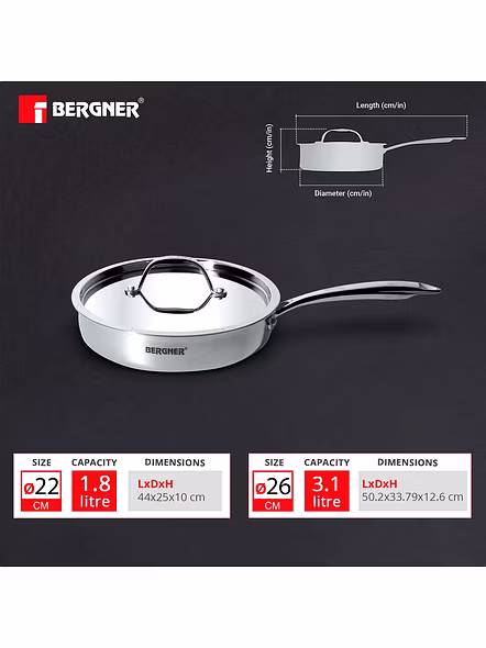 BERGNR SAUTE PAN 3PLY 6330 26-3