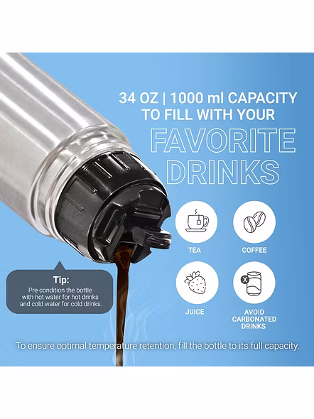 MLTN FLASK THERMOSTEEL 1L-4