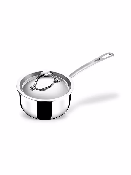 Stahl Triply Stainless Steel Artisan Saucepan - Premium Cooking Performance-14cm/1.1ltr-2