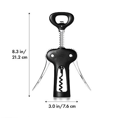 OXO Steel Vertical Lever Corkscrew 11245400 – Easy Wine Bottle Opener-3