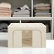 FoldView Collapsible Storage Bin – Cotton-Hemp with Window-111252-sm