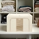 FoldView Collapsible Storage Bin – Cotton-Hemp with Window-111254-sm