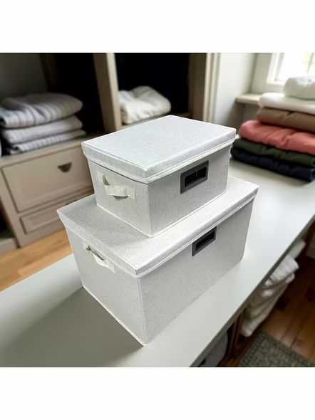 StackFold Foldable Storage Box with Lid 