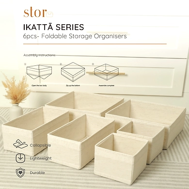 6 PCS - Foldable Storage Organisers – Versatile Space Savers-3