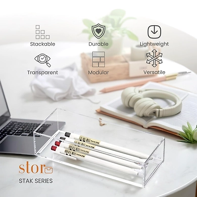 Acrylic Brush Holder – Sleek Vanity Organizer-1