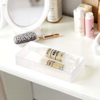 Slim Vanity Organizer – Frosted Multi-Use Tray-111267