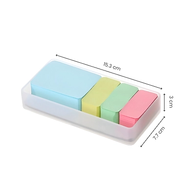 Pastel Sticky Notes Set with Organizer Tray-1