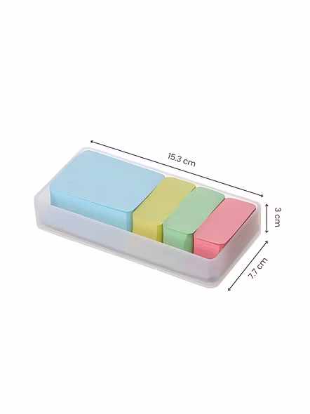 Pastel Sticky Notes Set with Organizer Tray