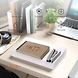 Kraft Notebook &amp; Stapler Set with Frosted Organizer Tray-2-sm