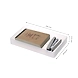 Kraft Notebook &amp; Stapler Set with Frosted Organizer Tray-1-sm