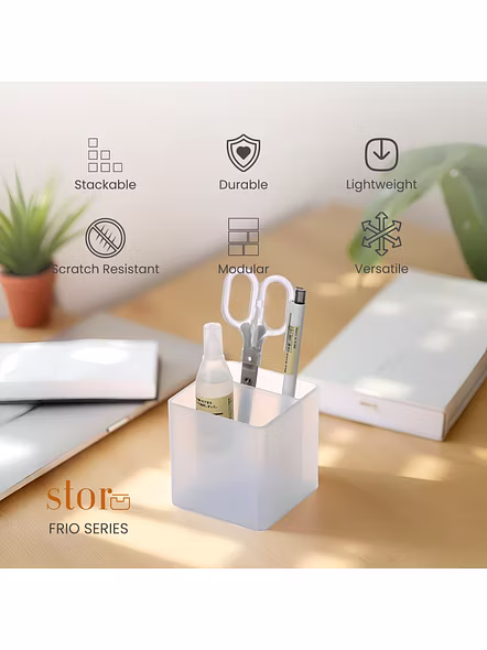 Minimalist Desk Organizer with Essentials