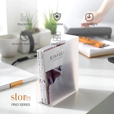 Minimalist Transparent Magazine/File Organizer Holder-2
