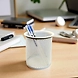 Metal Pen Holder – Minimalist Desk Organizer Cup-WHITE-2-sm