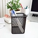 Square Mesh Desk Organizer Pen Holder-GRAY-2-sm