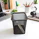 Tall Rectangular Mesh Desk Organizer Pen Holder-GRAY-2-sm