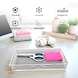 Large Rectangular Mesh Desk Organizer Tray - Metal Storage Basket-WHITE-3-sm