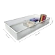 Large Rectangular Mesh Desk Organizer Tray - Metal Storage Basket-WHITE-2-sm