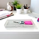 Extra-Large Mesh Desk Organizer Tray - Slim Metal Storage Basket-WHITE-1-sm