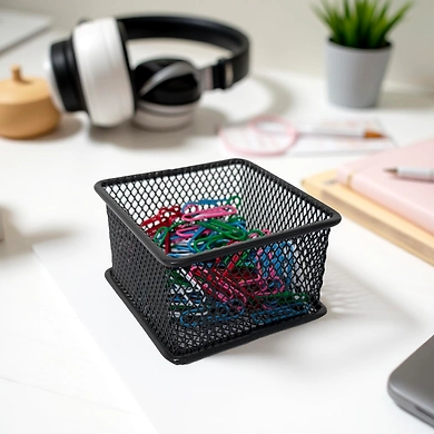 Mini Mesh Desk Organizer Bin - Metal Storage Basket-111291