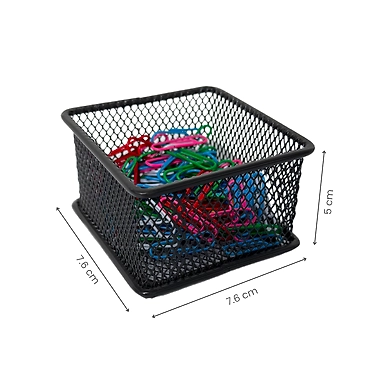 Mini Mesh Desk Organizer Bin - Metal Storage Basket-GRAY-2