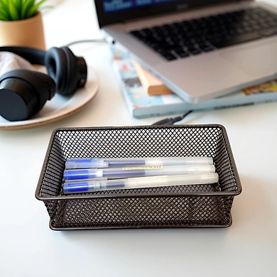 Mesh Desk Organizer Tray-GRAY-1