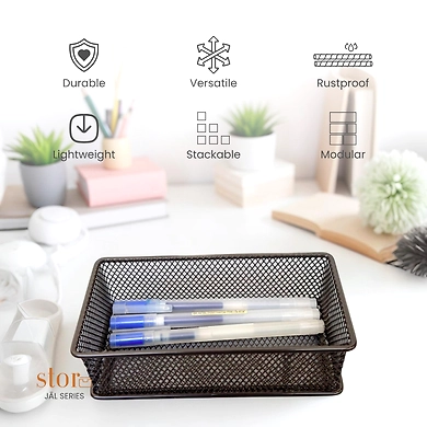 Mesh Desk Organizer Tray-GRAY-3